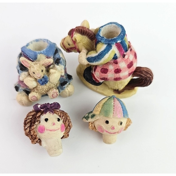 Raggedy Anne & Andy Popular Imports 1997 Ceramic Tea Set Collectors 10 pc Set - Picture 5 of 10